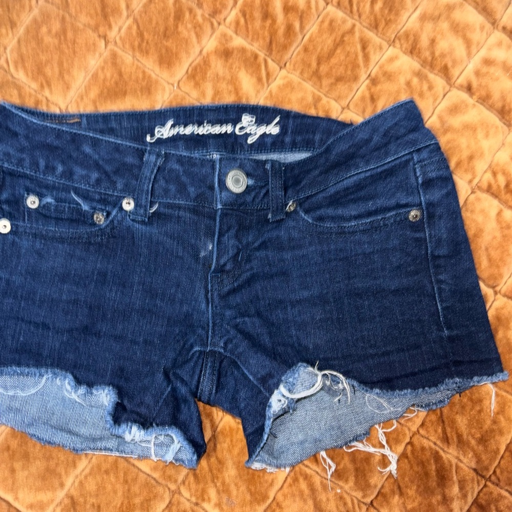 American Eagle Deep Indigo Jean Shorts size 0